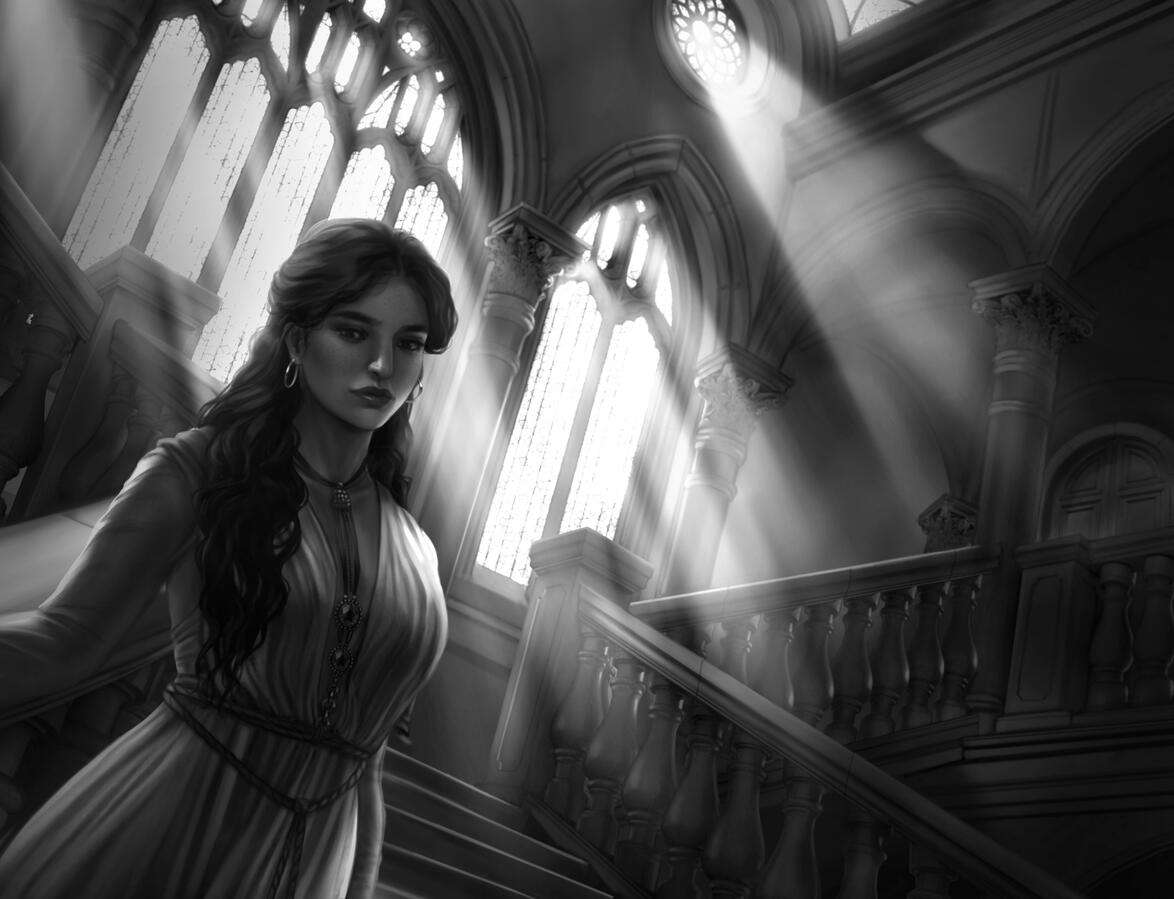 Artwork commissioned by Hachette for "La Tisseuse de Mélodies" by Sarah Abassi